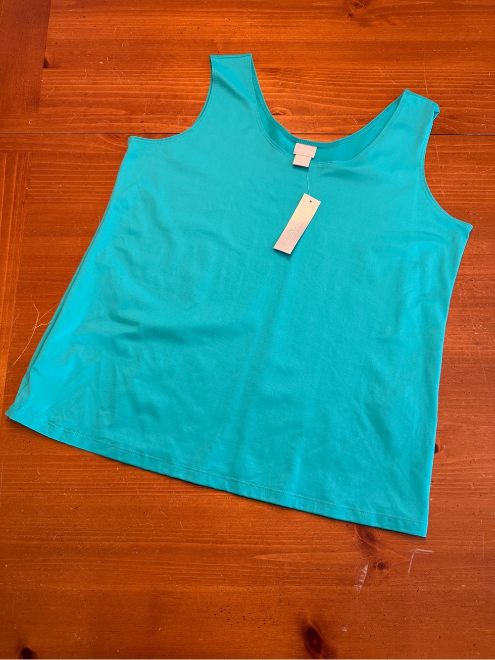 Chico's Bright Turquoise Scoopneck Tank